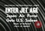 Standbild F-86 Sabre Kampfflugzeuge Japan, 1956, aus Sekunde 3 historischem Filmmaterial Videoclip 65675064639