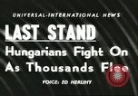 Image of Hungarians battle against Russians Budapest Hungary, 1956, second 4 stock footage video 65675064659