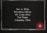 Image of United States Army trainees Columbus Ohio USA, 1925, second 56 stock footage video 65675064819