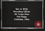 Image of United States Army trainees Columbus Ohio USA, 1925, second 61 stock footage video 65675064819