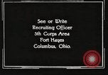 Image of United States Army trainees Columbus Ohio USA, 1925, second 47 stock footage video 65675064820