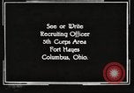 Image of United States Army trainees Columbus Ohio USA, 1925, second 51 stock footage video 65675064820