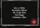 Image of United States Army trainees Columbus Ohio USA, 1925, second 52 stock footage video 65675064820