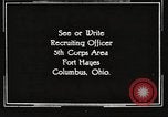 Image of United States Army trainees Columbus Ohio USA, 1925, second 54 stock footage video 65675064820