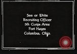 Image of United States Army trainees Columbus Ohio USA, 1925, second 55 stock footage video 65675064820