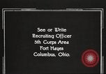 Image of United States Army trainees Columbus Ohio USA, 1925, second 61 stock footage video 65675064822