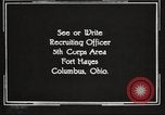 Image of United States Army trainees Columbus Ohio USA, 1925, second 52 stock footage video 65675064824