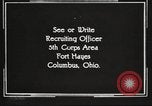 Image of United States Army trainees Columbus Ohio USA, 1925, second 53 stock footage video 65675064824