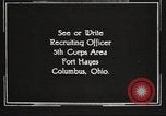 Image of United States Army trainees Columbus Ohio USA, 1925, second 56 stock footage video 65675064824