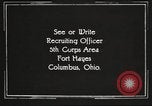 Image of United States Army trainees Columbus Ohio USA, 1925, second 50 stock footage video 65675064827