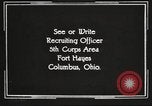 Image of United States Army trainees Columbus Ohio USA, 1925, second 53 stock footage video 65675064827