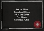 Image of United States Army trainees Columbus Ohio USA, 1925, second 59 stock footage video 65675064828