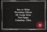 Image of United States Army trainees Columbus Ohio USA, 1925, second 60 stock footage video 65675064828