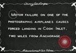 Image of YB-10 aircraft ditches in Cook Inlet Anchorage Alaska USA, 1934, second 9 stock footage video 65675064920