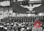 Standbild USS Saratoga New York United States USA, 1956, aus Sekunde 30 historischem Filmmaterial Videoclip 65675064941