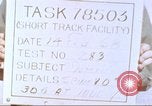 Image of rocket sled test New Mexico United States USA, 1958, second 52 stock footage video 65675064979