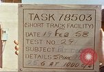 Image of airman Patterson human rocket sled test New Mexico United States USA, 1958, second 14 stock footage video 65675064984