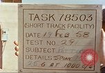 Image of airman Patterson human rocket sled test New Mexico United States USA, 1958, second 16 stock footage video 65675064984