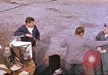 Image of airman backwards on rocket sled New Mexico United States USA, 1958, second 10 stock footage video 65675064987