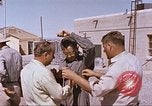 Image of airmen on rocket sled New Mexico United States USA, 1958, second 23 stock footage video 65675064999