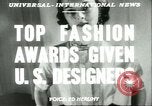 Image of fashion awards New York United States USA, 1951, second 15 stock footage video 65675065078