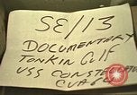 Image of USS Constellation Gulf of Tonkin Vietnam, 1964, second 8 stock footage video 65675065174