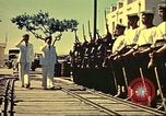 Immagine di La vista del tramonto dalla poppa della nave da guerra britannica Casablanca in Marocco, 1943, secondo 43 filmato di repertorio 65675065275