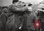 Image of U.S. and French troops celebrate World War 1 armistice France, 1918, second 16 stock footage video 65675065364