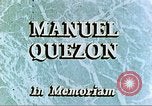 Standbild Manuel Luis Quezon United States USA, 1944, aus Sekunde 4 historischem Filmmaterial Videoclip 65675065487