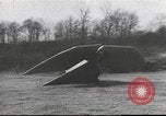 Image of ornithopter man with cardboard wings tries to fly United States USA, 1939, second 1 stock footage video 65675065522