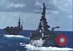 Image of U.S. warships fire at Japanese aircraft Pacific Theater, 1944, second 11 stock footage video 65675065676