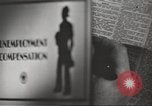 Image of unemployment compensation during depression United States USA, 1939, second 8 stock footage video 65675065739