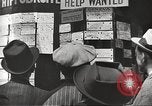 Image of unemployment compensation during depression United States USA, 1939, second 53 stock footage video 65675065739