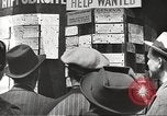 Image of unemployment compensation during depression United States USA, 1939, second 56 stock footage video 65675065739