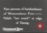 Standbild Invasion in Polen Danzig Polen, 1939, aus Sekunde 7 historischem Filmmaterial Videoclip 65675065782