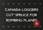 Image of cutting of Spruce trees for World War 2 aircraft Canada, 1943, second 3 stock footage video 65675065877