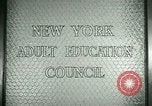 Standbild New York Erwachsenenbildung Rat New York United States USA, 1941, aus Sekunde 3 historischem Filmmaterial Videoclip 65675065922