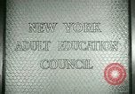 Standbild New York Erwachsenenbildung Rat New York United States USA, 1941, aus Sekunde 5 historischem Filmmaterial Videoclip 65675065922