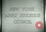 Standbild New York Erwachsenenbildung Rat New York United States USA, 1941, aus Sekunde 7 historischem Filmmaterial Videoclip 65675065922