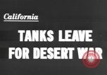 Image of American tanks California United States USA, 1943, second 9 stock footage video 65675066014
