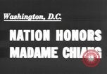 Image of Madame Chiang Kai-Shek Washington DC USA, 1943, second 4 stock footage video 65675066016