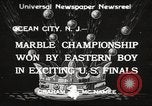 Standbild Marmor gewonnenen Meisterschaft von Aaron Butash Ocean City New Jersey USA, 1933, aus Sekunde 1 historischem Filmmaterial Videoclip 65675066022