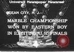 Standbild Marmor gewonnenen Meisterschaft von Aaron Butash Ocean City New Jersey USA, 1933, aus Sekunde 11 historischem Filmmaterial Videoclip 65675066022
