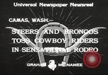 Immagine di Rodeo Camas Washington USA, 1933, secondo 4 filmato di repertorio 65675066025