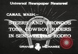 Immagine di Rodeo Camas Washington USA, 1933, secondo 8 filmato di repertorio 65675066025