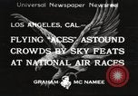 Immagine di Aria nazionale gare Los Angeles California USA, 1933, secondo 1 filmato di repertorio 65675066026