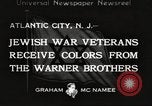 Image of Jewish war veterans Atlantic City New Jersey USA, 1933, second 1 stock footage video 65675066027