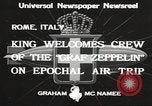 Standbild Graf Zeppelin Rom Italien, 1933, aus Sekunde 3 historischem Filmmaterial Videoclip 65675066031