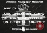 Standbild Graf Zeppelin Rom Italien, 1933, aus Sekunde 7 historischem Filmmaterial Videoclip 65675066031
