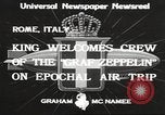 Standbild Graf Zeppelin Rom Italien, 1933, aus Sekunde 8 historischem Filmmaterial Videoclip 65675066031